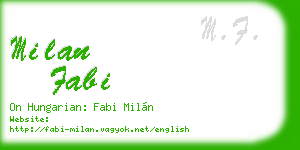 milan fabi business card